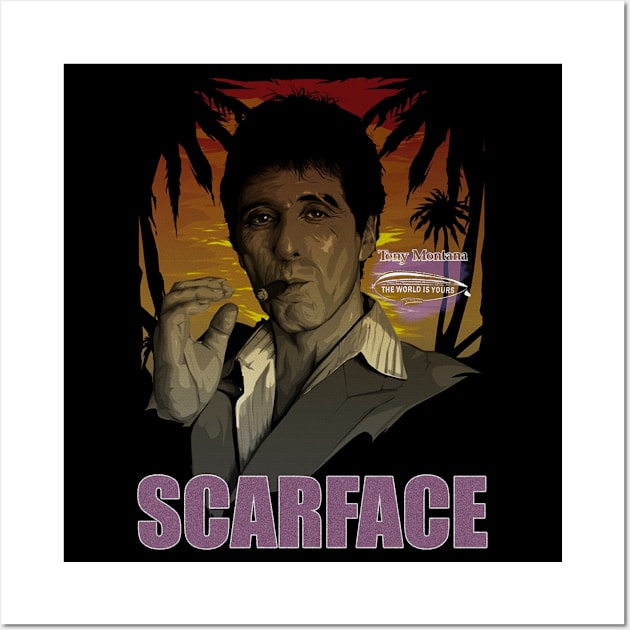 Tony Montana - SCARFACE Wall Art by Chairrera